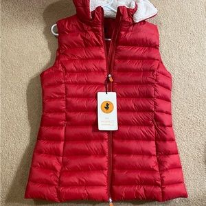 Save The Duck Women's Margareth Faux Fur Lined Vest.  New with tags